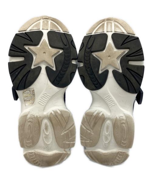 Christian Dior（クリスチャン ディオール）Christian Dior (クリスチャン ディオール) D-WANDERベルクロスニーカー ネイビー×ホワイト サイズ:35の古着・服飾アイテム