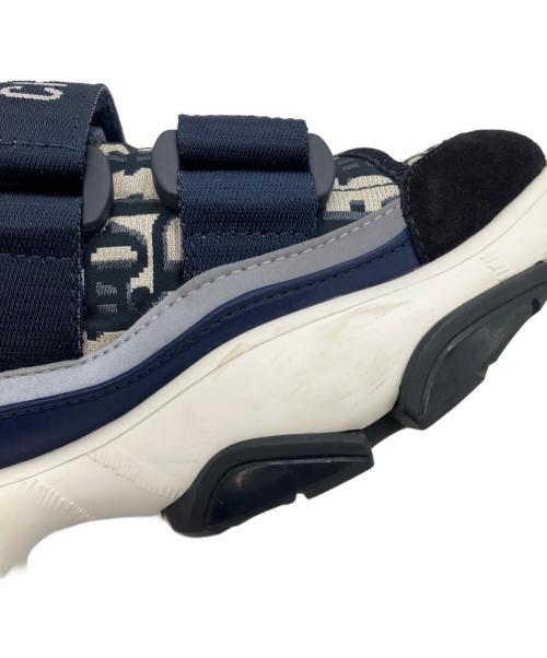 Christian Dior（クリスチャン ディオール）Christian Dior (クリスチャン ディオール) D-WANDERベルクロスニーカー ネイビー×ホワイト サイズ:35の古着・服飾アイテム