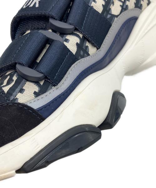 Christian Dior（クリスチャン ディオール）Christian Dior (クリスチャン ディオール) D-WANDERベルクロスニーカー ネイビー×ホワイト サイズ:35の古着・服飾アイテム