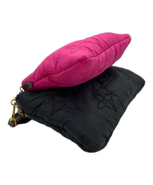 LOUIS VUITTON（ルイ ヴィトン）LOUIS VUITTON (ルイ ヴィトン) ミュルティ ポシェット アクセソワール　M58980 ブラック×ピンク サイズ:-の古着・服飾アイテム