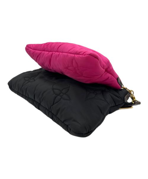 LOUIS VUITTON（ルイ ヴィトン）LOUIS VUITTON (ルイ ヴィトン) ミュルティ ポシェット アクセソワール　M58980 ブラック×ピンク サイズ:-の古着・服飾アイテム