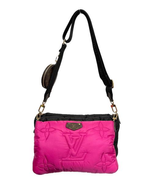 LOUIS VUITTON（ルイ ヴィトン）LOUIS VUITTON (ルイ ヴィトン) ミュルティ ポシェット アクセソワール　M58980 ブラック×ピンク サイズ:-の古着・服飾アイテム