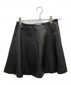 Kate Spadeケイトスペード）の古着「カウレザーミニスカート」｜ブラック