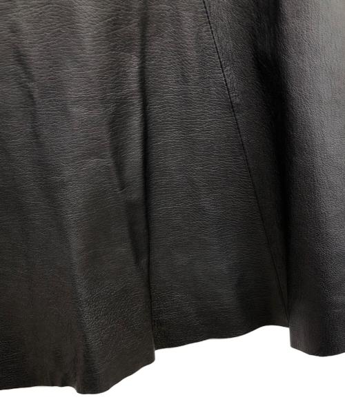 Kate Spade（ケイトスペード）Kate Spade (ケイトスペード) カウレザーミニスカート ブラックの古着・服飾アイテム