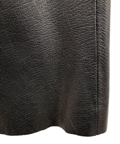 Kate Spade（ケイトスペード）Kate Spade (ケイトスペード) カウレザーミニスカート ブラックの古着・服飾アイテム