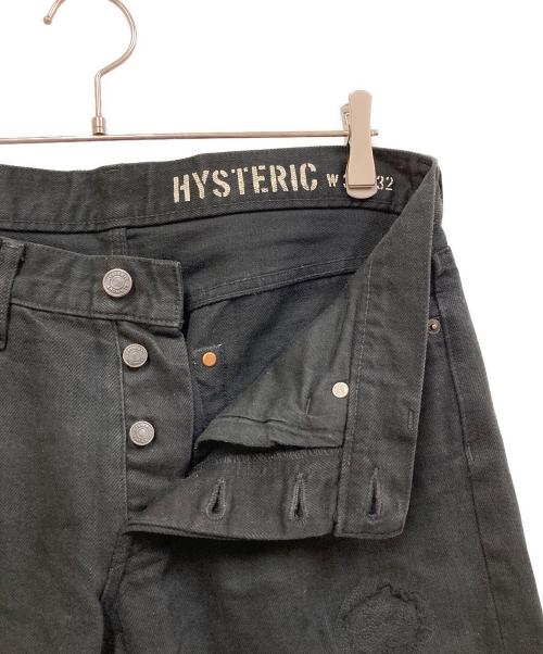 Hysteric Glamour（ヒステリックグラマー）Hysteric Glamour (ヒステリックグラマー) スタッズセルビッジデニムパンツ ブラック サイズ:32の古着・服飾アイテム