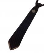 COMME des GARCONS HOMMEコムデギャルソン オム）の古着「リネンウールネクタイ」｜ブラック×グレー