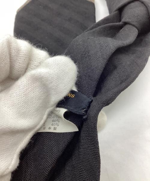 COMME des GARCONS HOMME（コムデギャルソン オム）COMME des GARCONS HOMME (コムデギャルソン オム) リネンウールネクタイ ブラック×グレー サイズ:-の古着・服飾アイテム