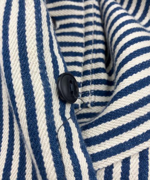 Deluxeware（デラックスウェア）Deluxeware (デラックスウェア) ヒッコリーストライプシャツ ホワイト×ネイビー サイズ:38の古着・服飾アイテム