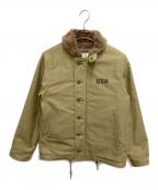 HOUSTONヒューストン）の古着「N-1デッキジャケット」｜カーキ