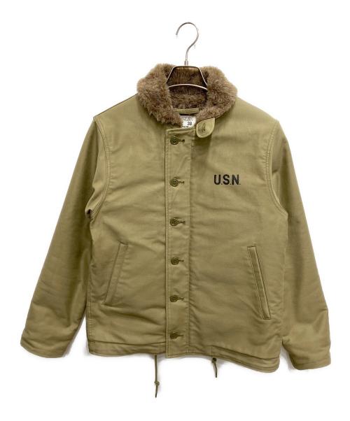 HOUSTON（ヒューストン）HOUSTON (ヒューストン) N-1デッキジャケット カーキ サイズ:38の古着・服飾アイテム