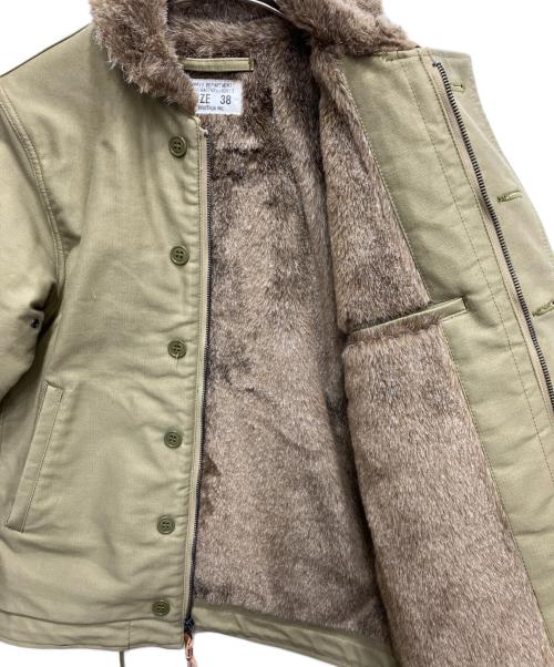 HOUSTON（ヒューストン）HOUSTON (ヒューストン) N-1デッキジャケット カーキ サイズ:38の古着・服飾アイテム