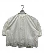 Marble SUDマーブルシュッド）の古着「クジラレースコットンブラウス」｜ホワイト