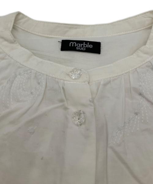 Marble SUD（マーブルシュッド）Marble SUD (マーブルシュッド) クジラレースコットンブラウス ホワイト サイズ:FREEの古着・服飾アイテム