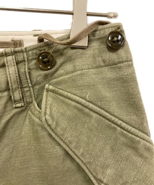 Johnbull Sewing Chop Oalls（ジョンブル ソーイング チョップ オールズ）Johnbull Sewing Chop Oalls (ジョンブル ソーイング チョップ オールズ) カーゴパンツ オリーブ サイズ:SIZE 26の古着・服飾アイテム