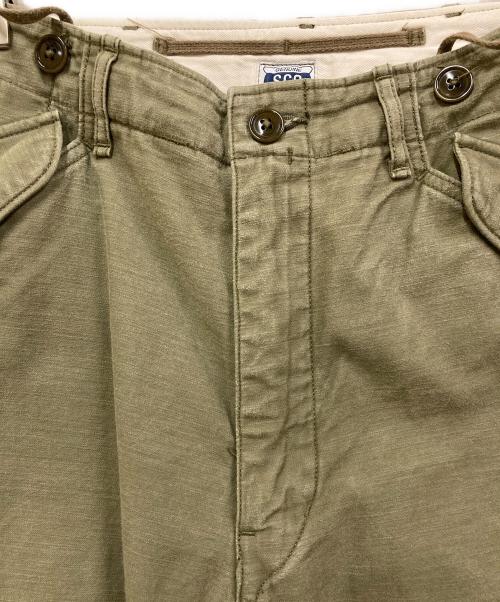 Johnbull Sewing Chop Oalls（ジョンブル ソーイング チョップ オールズ）Johnbull Sewing Chop Oalls (ジョンブル ソーイング チョップ オールズ) カーゴパンツ オリーブ サイズ:SIZE 26の古着・服飾アイテム