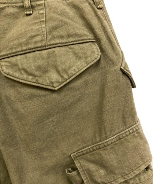 Johnbull Sewing Chop Oalls（ジョンブル ソーイング チョップ オールズ）Johnbull Sewing Chop Oalls (ジョンブル ソーイング チョップ オールズ) カーゴパンツ オリーブ サイズ:SIZE 26の古着・服飾アイテム