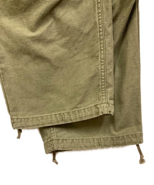 Johnbull Sewing Chop Oalls（ジョンブル ソーイング チョップ オールズ）Johnbull Sewing Chop Oalls (ジョンブル ソーイング チョップ オールズ) カーゴパンツ オリーブ サイズ:SIZE 26の古着・服飾アイテム