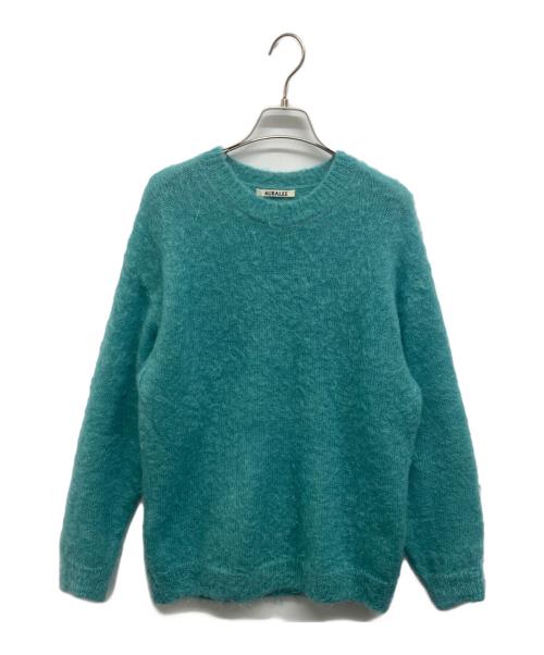 AURALEE（オーラリー）AURALEE (オーラリー) BRUSHED SUPER KID MOHAIR KNIT ブルー サイズ:1の古着・服飾アイテム