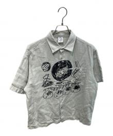 POLAR SKATE（ポーラー スケート）の古着「リネン半袖シャツ TOM SHIRT」｜ライトグレー