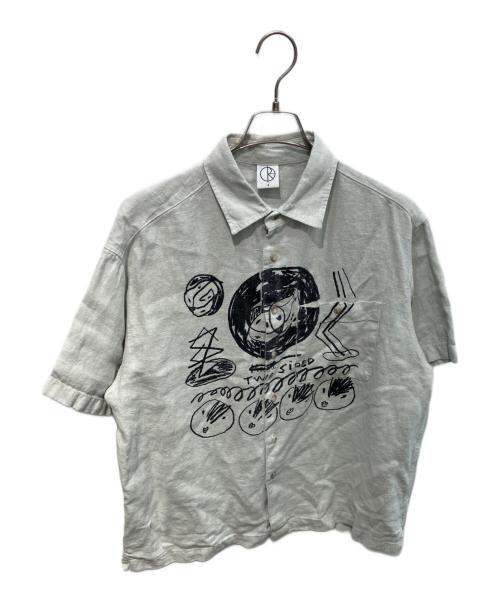 POLAR SKATE（ポーラー スケート）POLAR SKATE (ポーラー スケート) リネン半袖シャツ TOM SHIRT ライトグレー サイズ:Sの古着・服飾アイテム