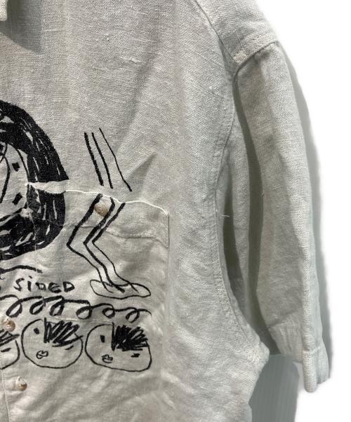 POLAR SKATE（ポーラー スケート）POLAR SKATE (ポーラー スケート) リネン半袖シャツ TOM SHIRT ライトグレー サイズ:Sの古着・服飾アイテム