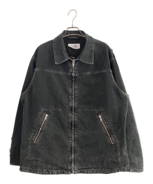 MM6 Maison Margiela（エムエムシックスメゾンマルジェラ）MM6 Maison Margiela (エムエムシックスメゾンマルジェラ) 25SS Heavy Weight Washed Chore Jacket Black ブラック サイズ:46の古着・服飾アイテム