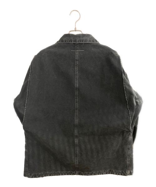 MM6 Maison Margiela（エムエムシックスメゾンマルジェラ）MM6 Maison Margiela (エムエムシックスメゾンマルジェラ) 25SS Heavy Weight Washed Chore Jacket Black ブラック サイズ:46の古着・服飾アイテム
