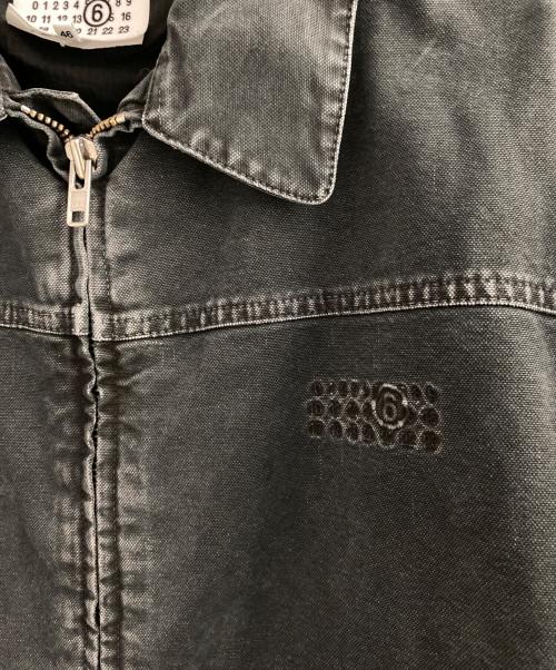 MM6 Maison Margiela（エムエムシックスメゾンマルジェラ）MM6 Maison Margiela (エムエムシックスメゾンマルジェラ) 25SS Heavy Weight Washed Chore Jacket Black ブラック サイズ:46の古着・服飾アイテム
