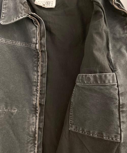 MM6 Maison Margiela（エムエムシックスメゾンマルジェラ）MM6 Maison Margiela (エムエムシックスメゾンマルジェラ) 25SS Heavy Weight Washed Chore Jacket Black ブラック サイズ:46の古着・服飾アイテム