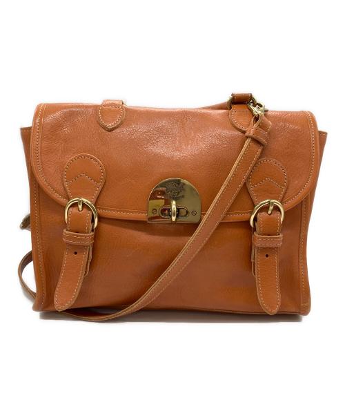 IL BISONTE（イル ビゾンテ）IL BISONTE (イル ビゾンテ) 2WAYショルダーバッグ オレンジの古着・服飾アイテム