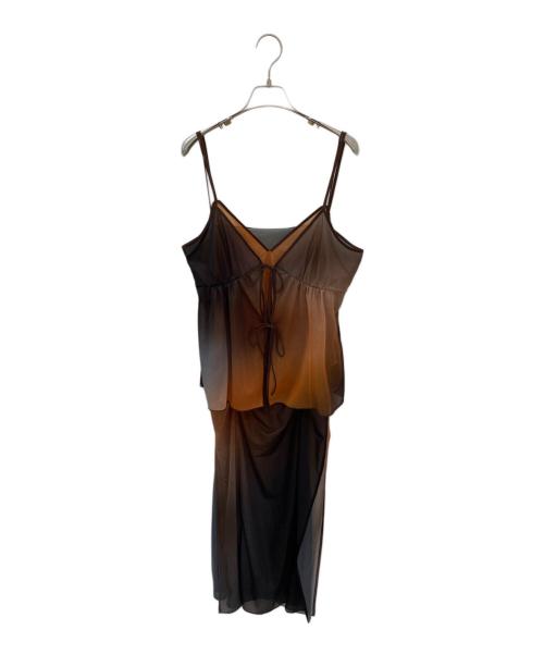 Ameri（アメリ）Ameri (アメリ) MEDI GRADIENT SHEER SET TOP ブラウン サイズ:M 未使用品の古着・服飾アイテム