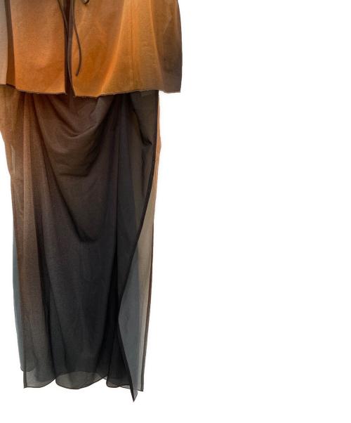 Ameri（アメリ）Ameri (アメリ) MEDI GRADIENT SHEER SET TOP ブラウン サイズ:M 未使用品の古着・服飾アイテム