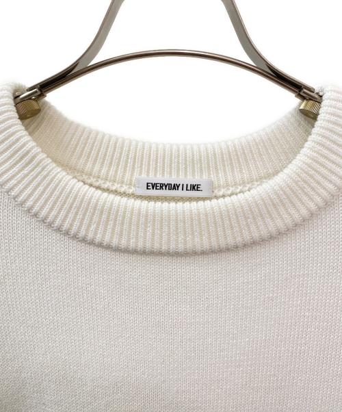 EVERYDAY I LIKE.（エヴリデイ アイ ライク）EVERYDAY I LIKE. (エヴリデイ アイ ライク) Basicニット ホワイト サイズ:FREEの古着・服飾アイテム