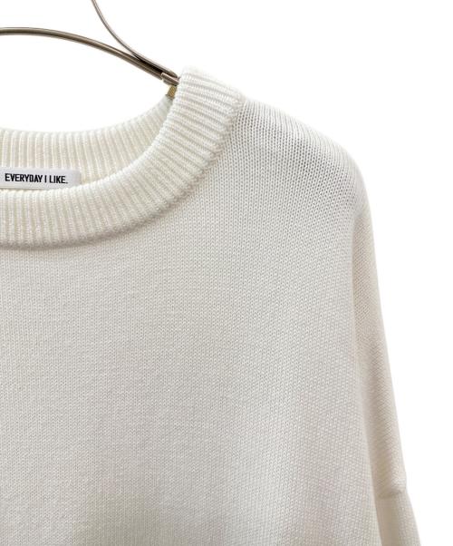 EVERYDAY I LIKE.（エヴリデイ アイ ライク）EVERYDAY I LIKE. (エヴリデイ アイ ライク) Basicニット ホワイト サイズ:FREEの古着・服飾アイテム