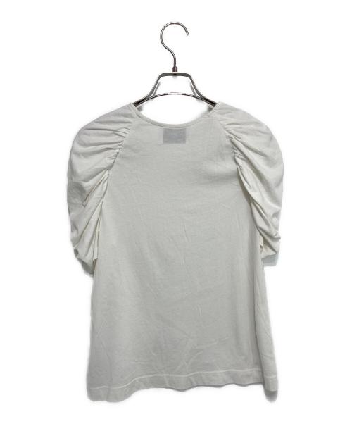 merlette（マーレット）merlette (マーレット) EMBER ギャザースリーブTシャツ ホワイト サイズ:XSの古着・服飾アイテム