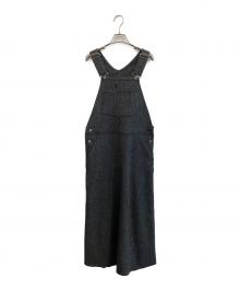 UNION LAUNCH（ユニオンランチ）の古着「Herringbone Tweed Flare Jumper Dress」｜グレー