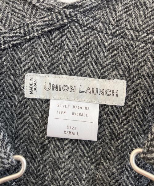 UNION LAUNCH（ユニオンランチ）UNION LAUNCH (ユニオンランチ) Herringbone Tweed Flare Jumper Dress グレー サイズ:XSの古着・服飾アイテム