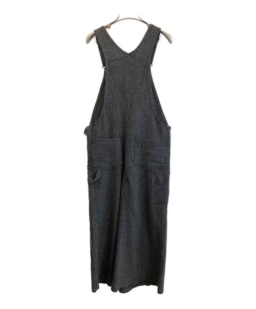 UNION LAUNCH（ユニオンランチ）UNION LAUNCH (ユニオンランチ) Herringbone Tweed Flare Jumper Dress グレー サイズ:XSの古着・服飾アイテム