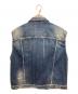 DSQUARED2 (ディースクエアード) ディストレスト オーバーサイズ デニム ベスト ブルー サイズ:38：27000円
