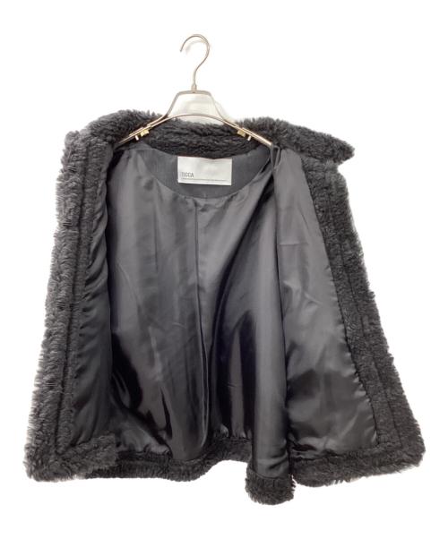 ticca（ティッカ）TICCA (ティッカ) ウールファーポンチョ ブラック サイズ:FREE　　　　　の古着・服飾アイテム
