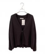 ebureエブール）の古着「シアーコットンアセテート カーディガン」｜ブラウン