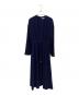 ebure（エブール）の古着「アセテートダブルクロス ワンピース」｜ネイビー