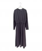 ebureエブール）の古着「アセテートダブルクロス ワンピース」｜グレー