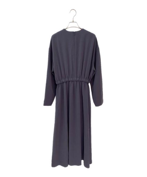 ebure（エブール）ebure (エブール) アセテートダブルクロス ワンピース グレー サイズ:38の古着・服飾アイテム