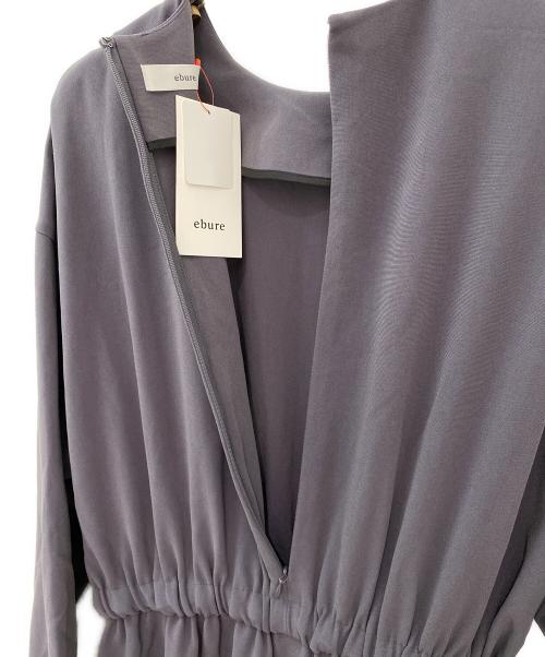 ebure（エブール）ebure (エブール) アセテートダブルクロス ワンピース グレー サイズ:38の古着・服飾アイテム