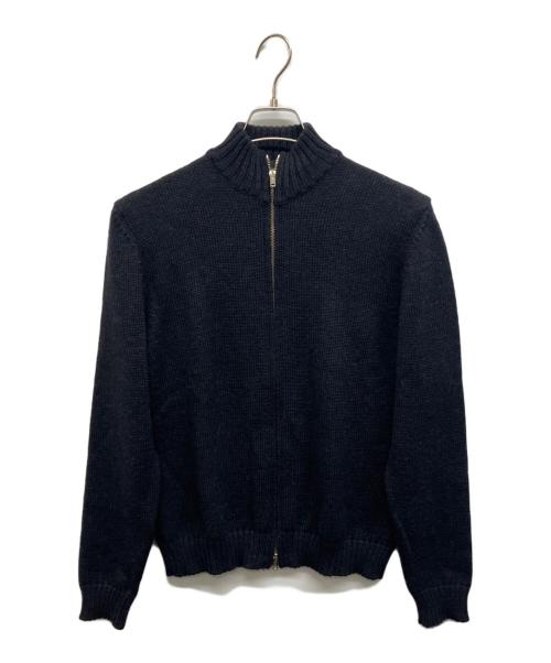 Zanone（ザノーネ）Zanone (ザノーネ) スタンドカラージップアップニットカーディガン ブラック サイズ:46の古着・服飾アイテム