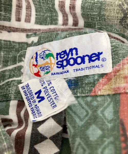 reyn spooner（レイン スプナー）reyn spooner (レイン スプナー) ハーフボタンアロハシャツ グリーン サイズ:Mの古着・服飾アイテム