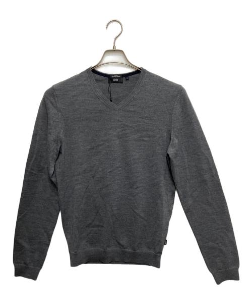 BOSS HUGO BOSS（ボス ヒューゴボス）BOSS HUGO BOSS (ボス ヒューゴボス) Vネックニット グレー サイズ:S 未使用品の古着・服飾アイテム