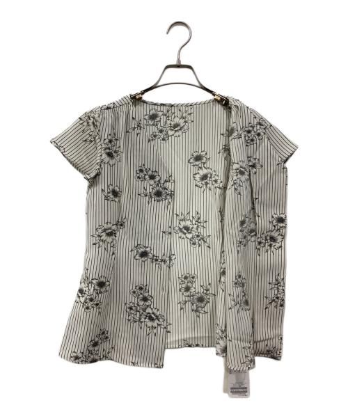 IENA（イエナ）IENA (イエナ) ストライプフラワー前ボタンVネックブラウス アイボリー サイズ:Free 未使用品の古着・服飾アイテム